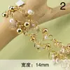 Corrente de Decoração em Corrente Extrema Tradicional Europeia e Americana Transfronteiriça Banhada a Cobre Ouro Real 18K Pingente de Pérola Zircônia Material de Corrente DIY Feito à Mão