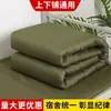 Atacado estudante interior hot melt colcha dormitório militar verde cama única alívio civil proteção do trabalho hot melt colcha
