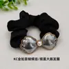 Yingyi Joias DIY Brocado Song Novo Laço Base de Scrunchie de Cetim com Capa Material de Corda de Cabelo Outono e Inverno