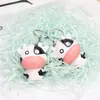 Llavero Colgante LED Luminoso Sonoro de Vaca Accesorios para Funda de Teléfono Móvil Vaca Dibujos Animados Bolsa Creativa