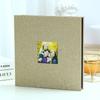 Álbum de fotos con película autoadhesiva para ventana con superficie de lino transfronterizo, álbum familiar, álbum de fotos filatélico hecho a mano pegado DIY en stock