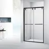 Fabricante Acero Inoxidable Puerta Corredera Personalizada para Ducha Hogareña Separación Seco y Húmedo Mampara de Cristal para Baño Instalación de Entrada