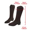 Botas Altas Adelgazantes de Flyknit Punta Fina Transfronterizas 2026 Otoño Nuevas de Tacón Grueso Talla Grande Comercio Exterior Transpirables Botas Tipo Calcetín de Tacón Medio para Mujer