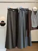 Calça Reta de Perna Larga Afinando Estilo Old Money para Mulheres, Novo Modelo de Outono, Cintura Semi-Elástica, Calça Casual Versátil para o Dia a Dia