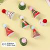 Mini pastel de Navidad, decoración, muñeco de nieve de dibujos animados, peluche de Papá Noel, sombrero de cumpleaños, tarjeta, accesorios enchufables