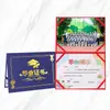 Versão Horizontal Pérola Pequeno Dourado Certificado de Formatura do Jardim de Infância Personalizado Desenho Animado Página Interna Personalizada Certificado de Saída Xf