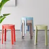 Taburete de Plástico para el Hogar Engrosado Taburete Molino de Viento Silla de Comedor Simple Moderna Banco Alto Mesa de Comedor Silla de Goma Apilable
