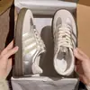 Zapatillas de Entrenamiento Alemanas Redondas Plateadas para Mujer, Nuevas Primavera/Verano 2025 Deportivas Casuales Versátiles Retro con Cordones Tenis de Cuero