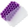 Fornecimento direto da fábrica de silicone de grau alimentício criativo favo de mel bandeja de gelo 37 grade bandeja de gelo molde DIY caixa de gelo com tampa