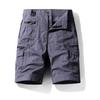 Calças de Algodão Puro com Múltiplos Bolsos para o Verão Masculinas Cor Sólida Calças Capri de Trabalho Masculinas Tamanho Plus Shorts Esportivos para Homens