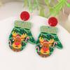 Serie Navideña Creativa de Dibujos Animados Guantes de Reno Pendientes Acrílicos Pendientes Pendientes de Diseño Exagerado Pendientes Pendientes