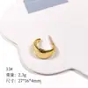 Pendientes Europeos y Americanos Transfronterizos Ins Estilo Minimalista Moda Gruesos Cilíndricos Huecos Pendientes Chapados Simples Pendientes de Borla