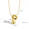 10 Piezas Mínimo 3% de descuento Transfronterizo Globo Burbuja Gordito Collar de 26 Letras Colgante Versátil Simple Accesorio
