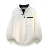 2026 Outono/Inverno Transfronteiriço Novo Suéter Pulôver de Tricô Gola Redonda Falso Duas Peças Tamanho Plus Camisa Básica Casual para Homem