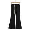 Estilo Americano Desejo Puro Garota Picante Sexy Cintura Baixa Caimento Casual Calças de Subida Lenta Femininas Primavera 2025 Slim-fit Emagrecimento Calças com Cordão