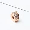 Rosa de ouro Love Diamond posicionamento fivela DIY liga em forma de coração grande buraco contas acessórios de jóias