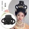 Estilo Tang Traje Antiguo Peinado Pack para el Cabello Peluca Hanfu Antigua Concubina Imperial Recogido Casual para Hombre Foto de Actuación en Cine y Televisión Peinado