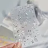 Plata Metalizada Líquida Dulce Fresco Pegatinas para Uñas Celebridad de Internet Artículo Popular de Alta Calidad Corazón en Relieve Lazo Estrella Pegatinas para Uñas