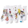 Ursinho Pooh Masculino Garfield Bebê Esponja Algodão Gato e Rato Feminino Meias Quatro Estações Anime Meias da Moda Meias Masculinas Meias