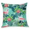 Amazon Wish Exclusiva Transfronteriza Planta Tropical Estampado de Flamenco Funda de Almohada Almohada para Coche Venta Directa del Fabricante