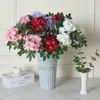 Flores de Gardenia Artificiales para Mesa de Comedor de Sala de Estar, Flores de Seda, Arreglos Florales de Plástico Falso de Seda, Arte Floral Decorativo, Arreglos de Flores Secas, Venta al por Mayor