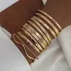 Moda Europea y Americana Nuevo Estilo Moda Personalizada Grabado Trenzado Geométrico Multicapa Apilados Pulseras Set de 10 Piezas Accesorios Al por Mayor