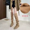 Deslumbrantes Botas Longas Acima do Joelho para Mulheres, Novas Botas de Moda Outono e Inverno 2026, Botas de Salto Alto Pontudas Versáteis e Estilosas, Botas Femininas Ampla