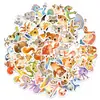 50 Pegatinas Divertidas y Lindas de Animales en Acuarela, Pegatinas de Animales Multiserie para Diarios, Teléfonos Móviles y Decoraciones de Computadora