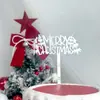 Decoração de Bolo de Natal Acrílica Estilo Ins Transfronteiriça Plug-in Cartão de Bolo Suprimentos para Festa