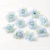Flores Artificiales Serie Azul Flor de Rosa Hortensia Peonía Cabezas de Flor Flores Falsas Materiales para Manualidades con Flores Artificiales Flores para Decoración de Bodas