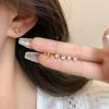 Brincos de terno com laço Outono e Inverno Moda Simples Brincos de Diamante Feminino Sentido de Alto Padrão Pérola Artificial Joia de Orelha Versátil