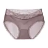 Ropa Interior de Seda de Hielo para Mujer, Estilo Delgado de Verano, Sin Costuras, Algodón Puro, Entrepierna Antibacteriana, Calzones Sin Costuras de Encaje, Refrescante y Cómodo