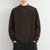 Dropshipping Transfronterizo Camiseta de Manga Larga para Hombre 2025 Nueva Camiseta Térmica de Cuello Medio Alto Sudadera Interior Engrosada para Hombre