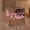 Luminária de Noite Tulipa DIY Cubo Mágico Espelho Mar de Flores Luminária de Noite 520 Presente de Dia dos Namorados para Meninas e Melhores Amigas