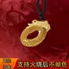 Sandália Vietnamita Ouro Cobre Banhado a Ouro Resistente ao Fogo Oca Auspicioso Fênix Fivela de Segurança Pingente Cruz Viva Atacado Transfronteiriço