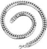 Collar de cadena de acero inoxidable para hombre, de Amazon Explosions, de titanio y acero, resistente a la decoloración, súper grueso y ensanchado, de 8, 10, 12 y 14 pulgadas.