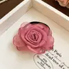 Elástico de Cabelo para Rabo de Cavalo Alto com Flor de Tecido e Corda de Mola, Acessório de Cabelo Doce e Super Delicado, Ornamento de Cabelo da Moda para Penteados Updo na Nuca para Mulheres