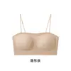 Base de Maquillaje Líquida Sin Costuras, Tirantes Ultra Delgados, Sujetador de Espalda Bonita para Mujer, Realce Pequeño de Busto, Anti-Caída, Soporte Fijo, Cómodo y Transpirable, Banda para el Pecho