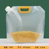 Bolsa de almacenamiento de granos grado alimenticio arroz a prueba de humedad a prueba de insectos portátil sellada bolsa transparente auto-soportante con boquilla venta al por mayor