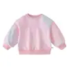 [7A Antibacteriano] Moletom de Bebê Outono para Meninas, Roupas Coloridas da Moda para Crianças, Tops Coloridos Doces para Meninas