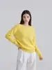 Suministro transfronterizo exclusivo de prendas de punto de lana para mujer de otoño e invierno 2026, suéter de punto liso de manga larga con cuello redondo, fábrica de ropa para mujer europea y americana
