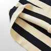 Moda Femenina de Punto Cardigan de Manga Corta Rayas Cuello Redondo Nuevo Primavera 2026 AliExpress Transfronterizo 2142112