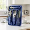Fabricante de Cubiertos de Acero Inoxidable con Mango de Plástico de Bajo Costo de Sudamérica, Brasil, con Mango Inclinado, Juego de 17 Piezas, Juego de 25 Piezas, Cuchillo, Tenedor y Cuchara Estilo Occidental