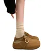 Estilo floresta retrô coque meio-calça sapatos Birkenstock vestuário externo feminino outono 2026 novo chinelo preguiçoso sandálias de elevação interna