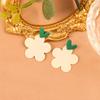 Pendientes Elegantes de Plata S925 con Aguja para Mujer Color Azul Klein, Estilo Bosque Pétalo Flor Simple Pinzas para Oreja sin Perforar 433X