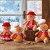 Nuevo producto transfronterizo: Hombre de jengibre navideño, decoración para fiestas navideñas, peluche de dibujos animados para niños y niñas