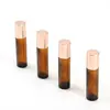 Em Estoque Transfronteiriço Frasco Roll-on de Vidro Âmbar 10ml, Frasco Roll-on de Cristal Rosa para Óleo Essencial, Frasco de Perfume, Frasco Roll-on, Frasco Reutilizável