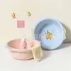 Lavabo Lindo de Dibujos Animados para Uso Doméstico, Lavabo para Bebé, Tina Gruesa Grande de Doble Asa, Tina para Lavar Ropa de Dormitorio, Lavabo para Lavarse la Cara