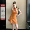 2026 Novo Estilo Maiô Francês Retro Férias Verde Sem Alças Peça Única Estilo Saia para Mulheres Banho em Águas Termais