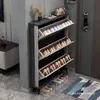 Zapatero estilo italiano para entrada de casa, gran capacidad para espacios pequeños, mueble de entrada moderno y sencillo, zapatero de almacenamiento
